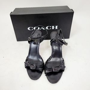 Coach Bow Ankle Strap Heels